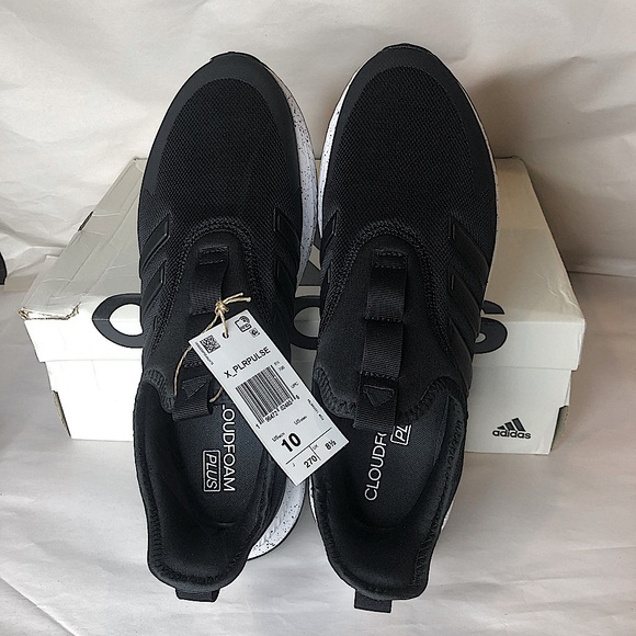 ADIDAS CLOUDFOAM X_PLRPULSE Black w Speckled Soles Slip On Shoes Sz 10 NIB - Picture 7 of 17